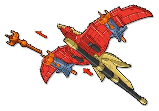Mighty Morphin Power Rangers Thunderzord Actionfigur Eldfågel