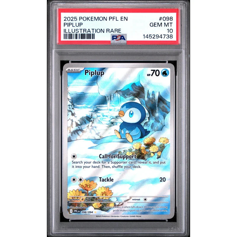 Pokémon TCG: Piplup #098 PSA 10 - Phantasmal Flames
