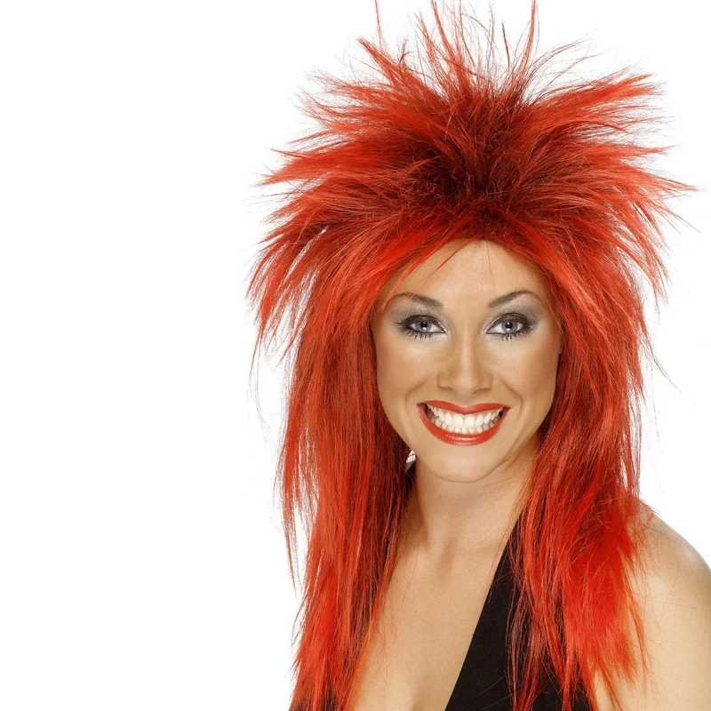 Peruk, 80-tal rock diva röd