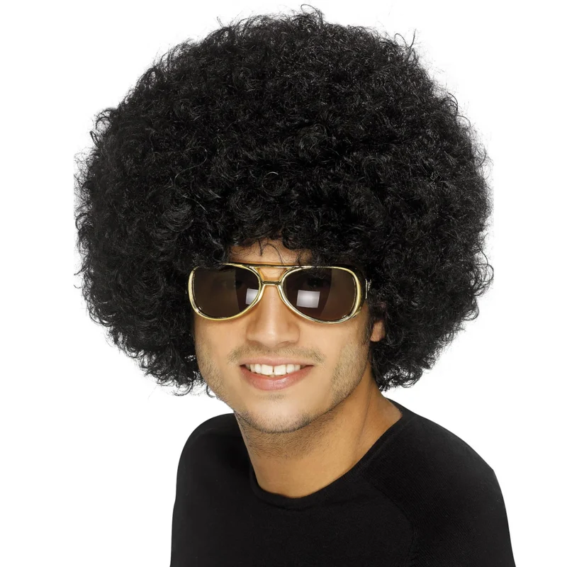 Peruk, 70-tal funky disco svart