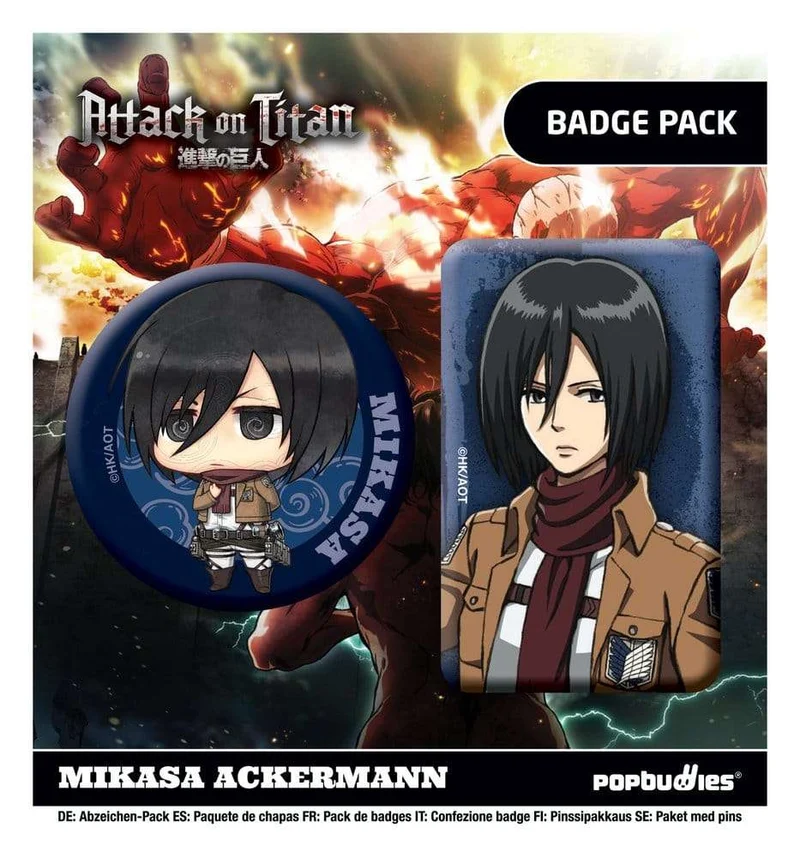 Attack on Titan Märken 2-pack Mikasa Ackermann