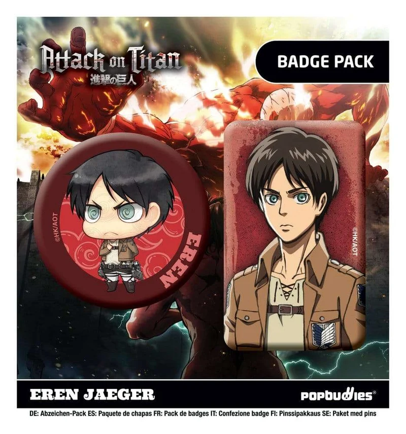 Attack on Titan Pins 2-pack Eren Jaeger