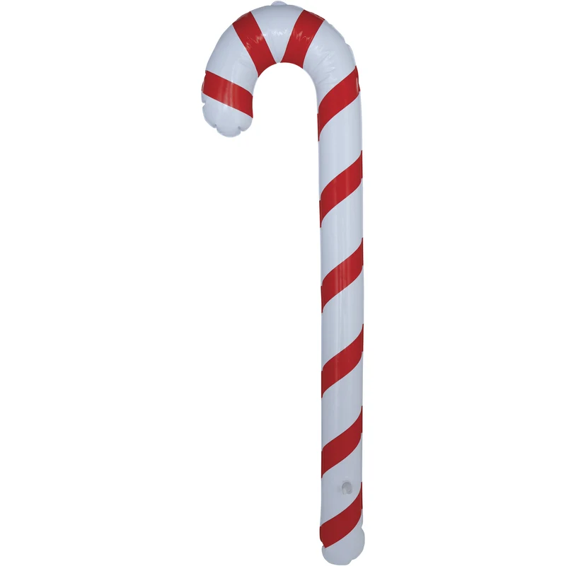 Uppblåsbar käpp, polkagris 90 cm