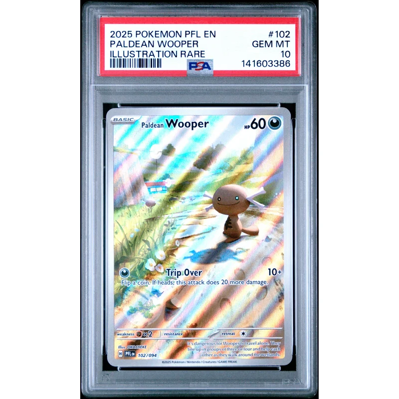 Pokémon TCG: Paldean Wooper #102 PSA 10