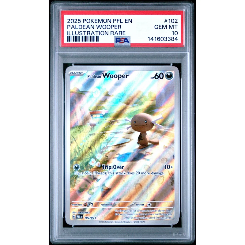 Pokémon TCG: Paldean Wooper #102 PSA 10