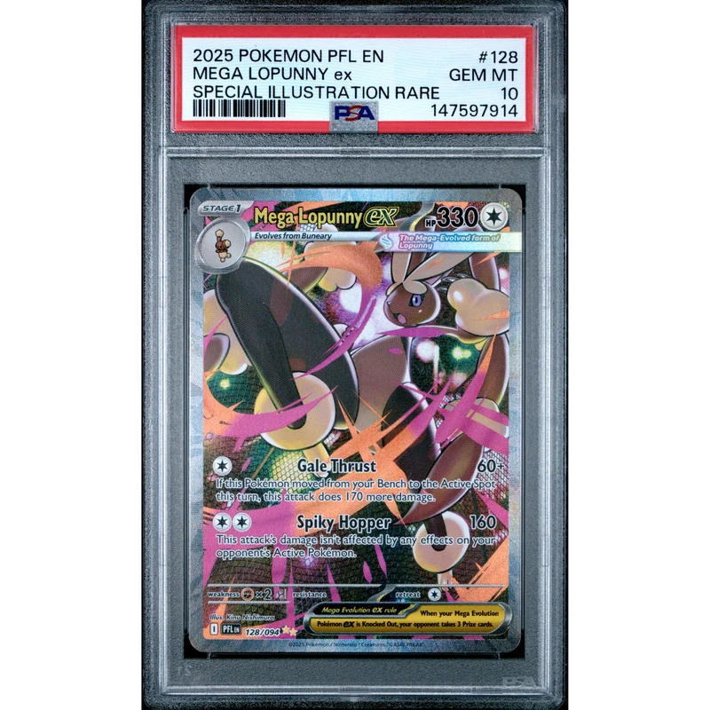 Pokémon TCG: Mega Lopunny Ex #128 PSA 10 - Phantasmal Flames