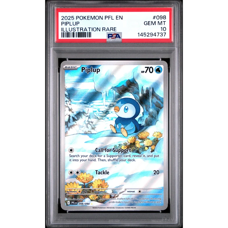 Pokémon TCG: Piplup #098 PSA 10 - Phantasmal Flames