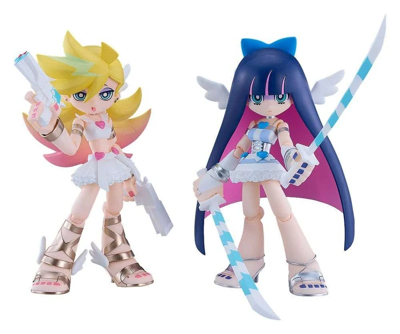 New PANTY & STOCKING with GARTERBELT Figma Action Figures 2-Pack Panty & Stocking: Angel ver. 12 cm