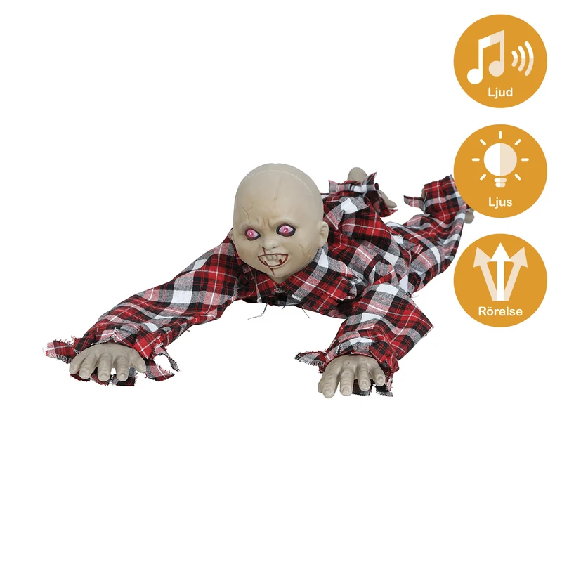 Prop, krypande zombie pojke 90 cm