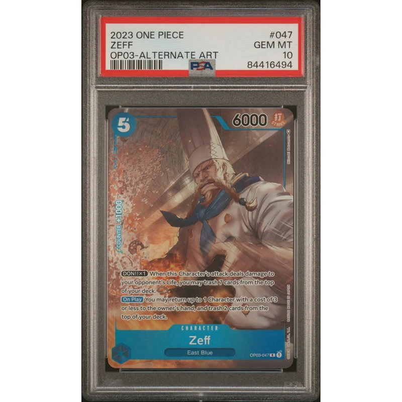 One Piece TCG: Zeff #047 PSA 10 - OP03