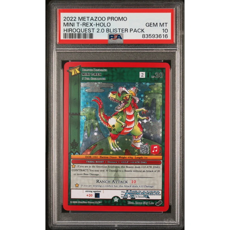 Meta Zoo TCG: Mini T-Rex PSA 10 Holo