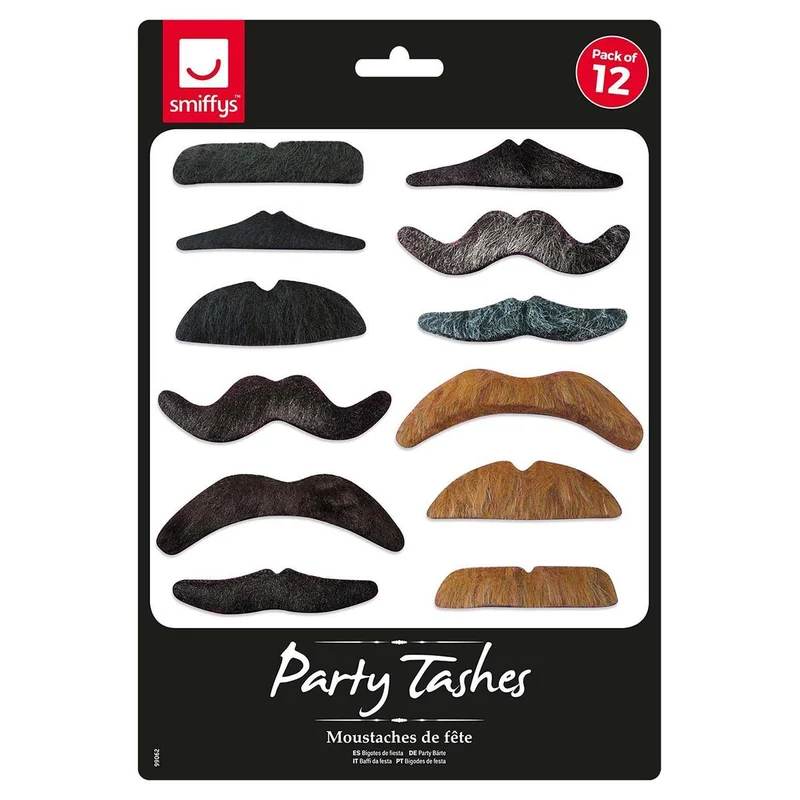 Mustascher, 12 st Smiffys