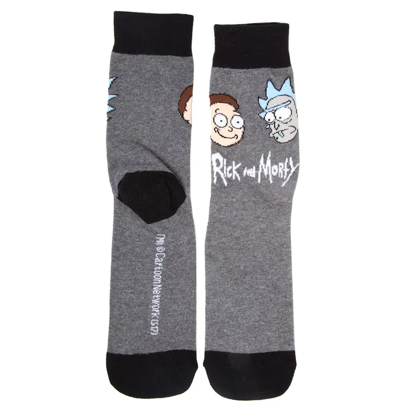 Rick & Morty figursockor grå/svarta 43–46