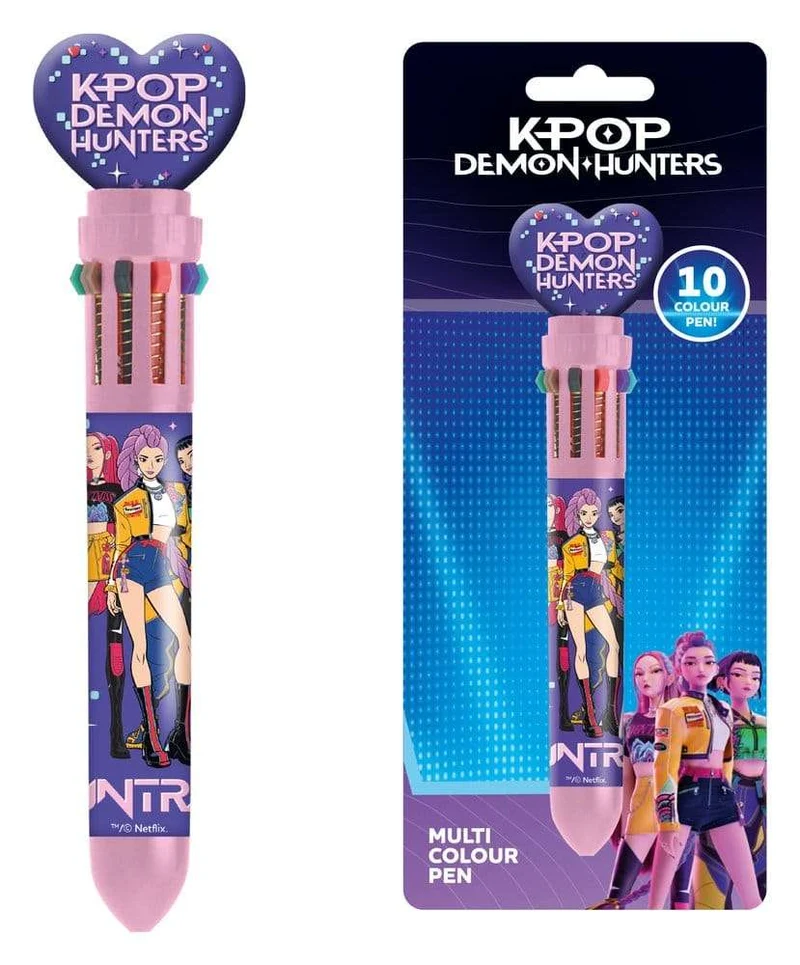 KPop Demon Hunters 10-i-1 flerfärgspenna Hunter/X display (8)