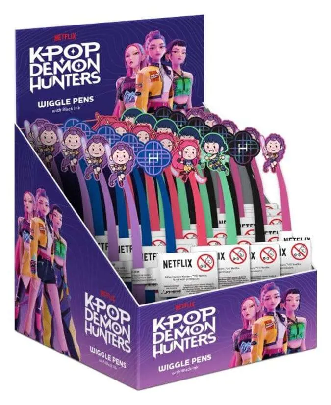 KPop Demon Hunters Wiggle Pens Display med 30 pennor