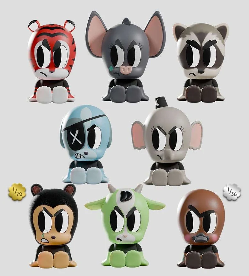 Tiny Shiny Hiney Peakers Mini Figures S2 7 cm Blind Box Display (6)
