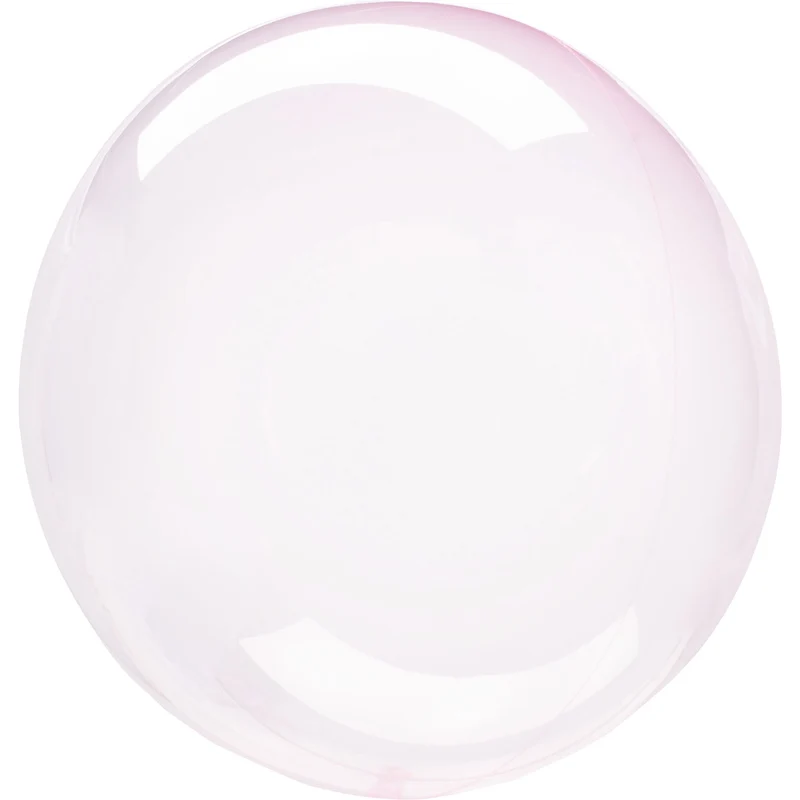 Klotballong, transparent ljusrosa 40 cm