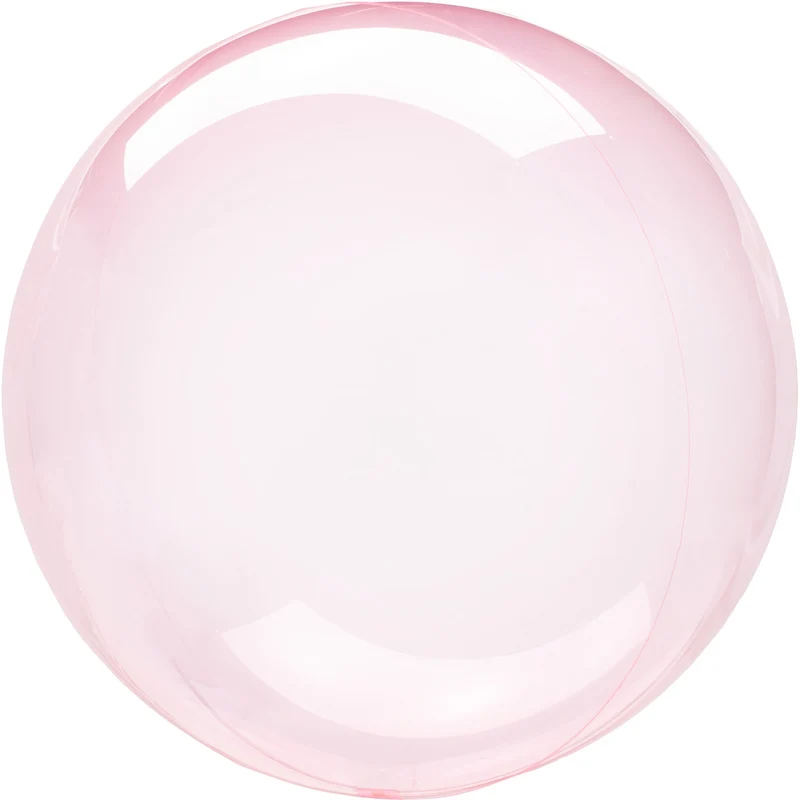 Klotballong, transparent mörkrosa 40 cm