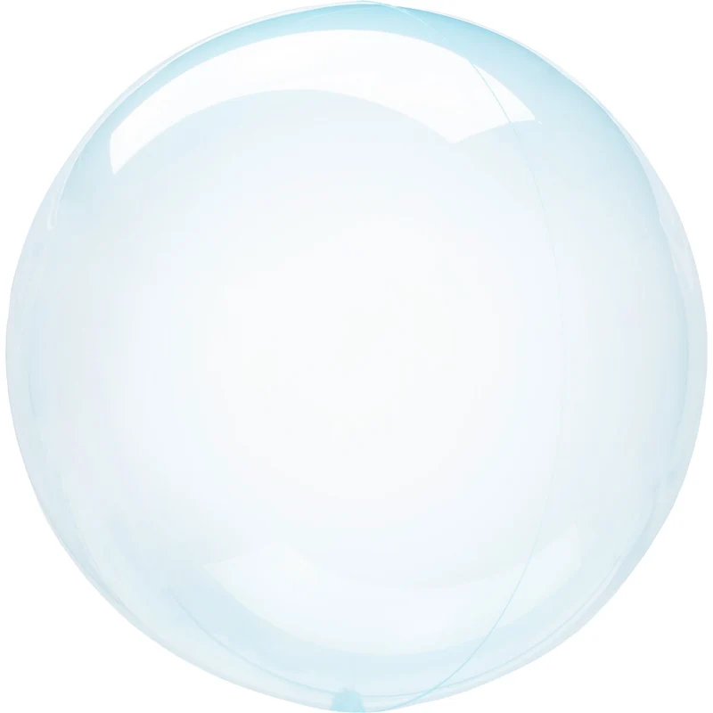 Klotballong, transparent blå 40 cm
