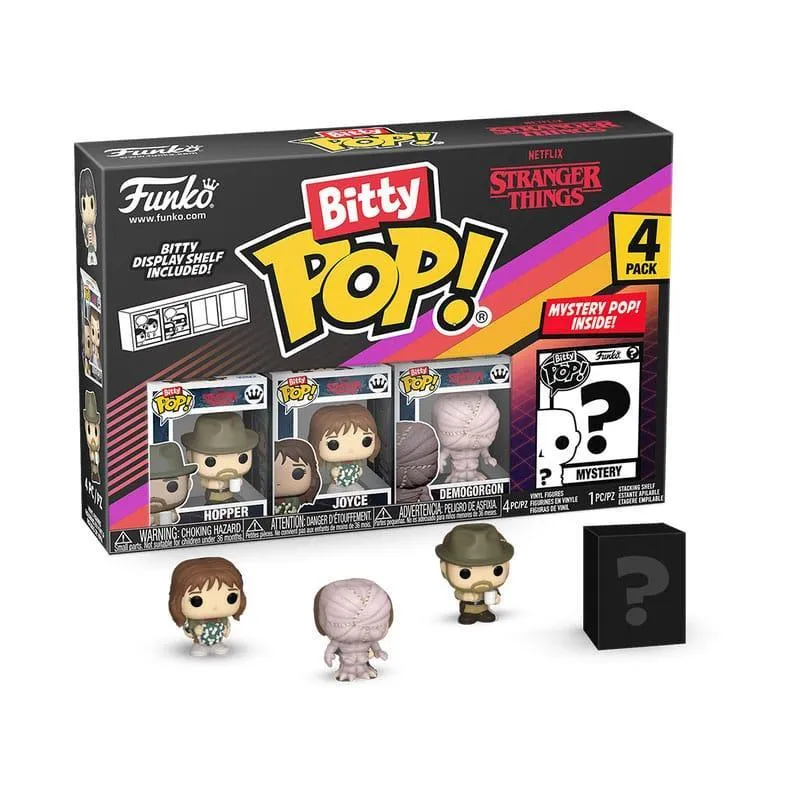 Stranger Things Bitty POP! Vinyl Figur 4-Pack Hopper 2,5 cm