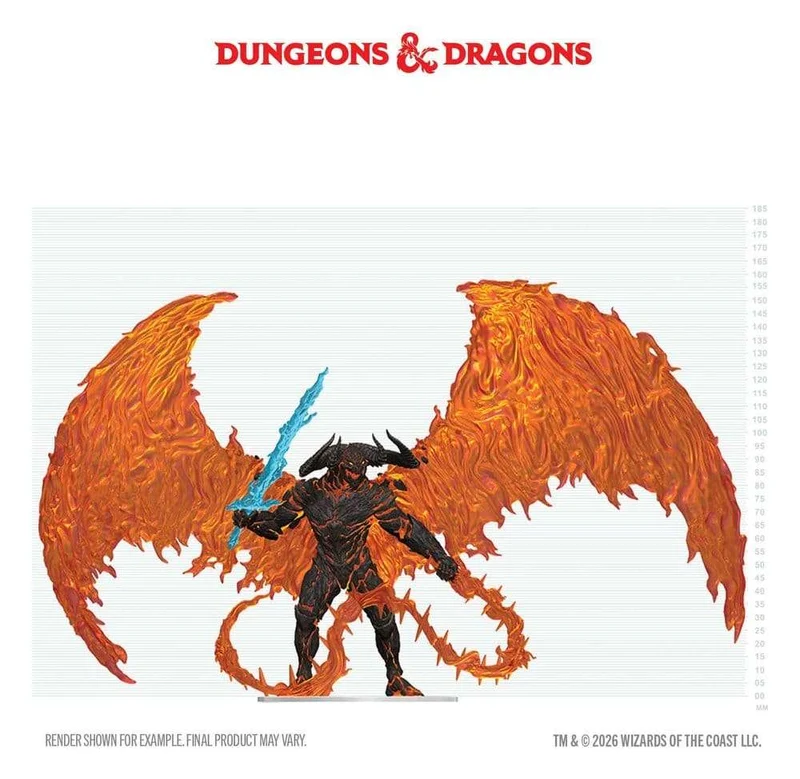 D&D Icons of the Realms Balor – förmålad miniatyrfigur 20 cm