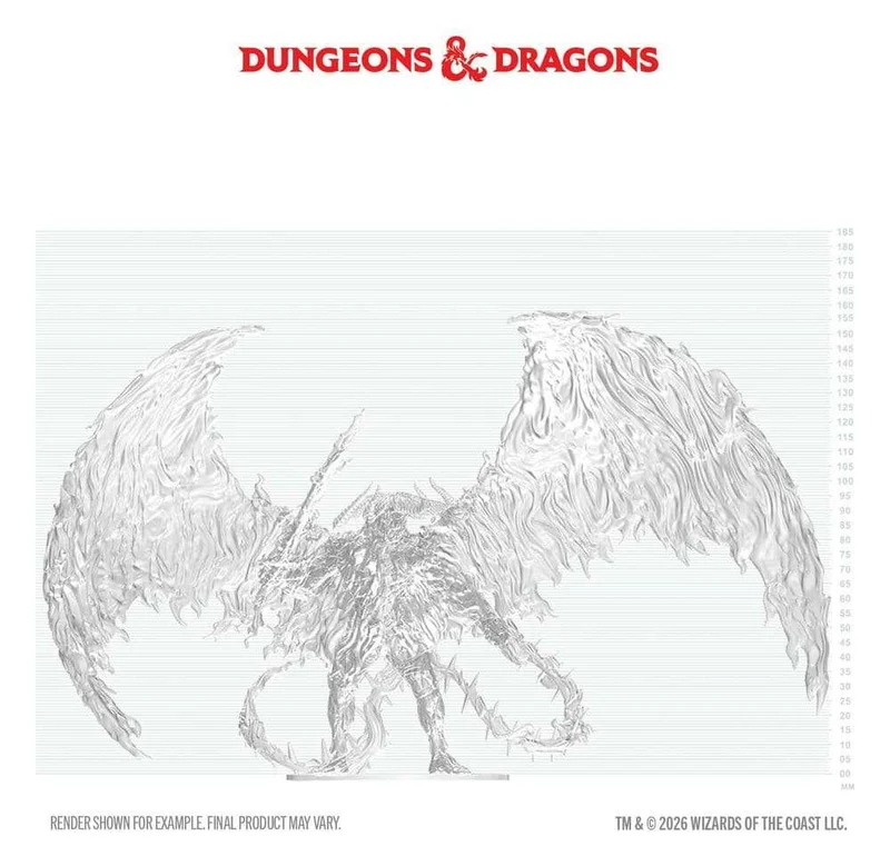 D&D Nolzur's Marvelous Miniatures omålad Balor-figur 20 cm