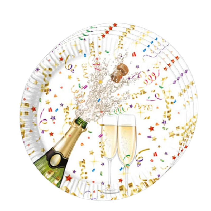 Tallrikar, champagne party 23 cm 8 st