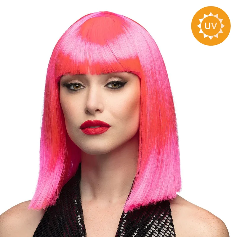 Peruk, dance neon pink