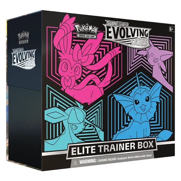 Pokémon TCG: Evolving Skies Elite Trainer Box (Sylveon, Glaceon, Sylveon, Vaporeon)
