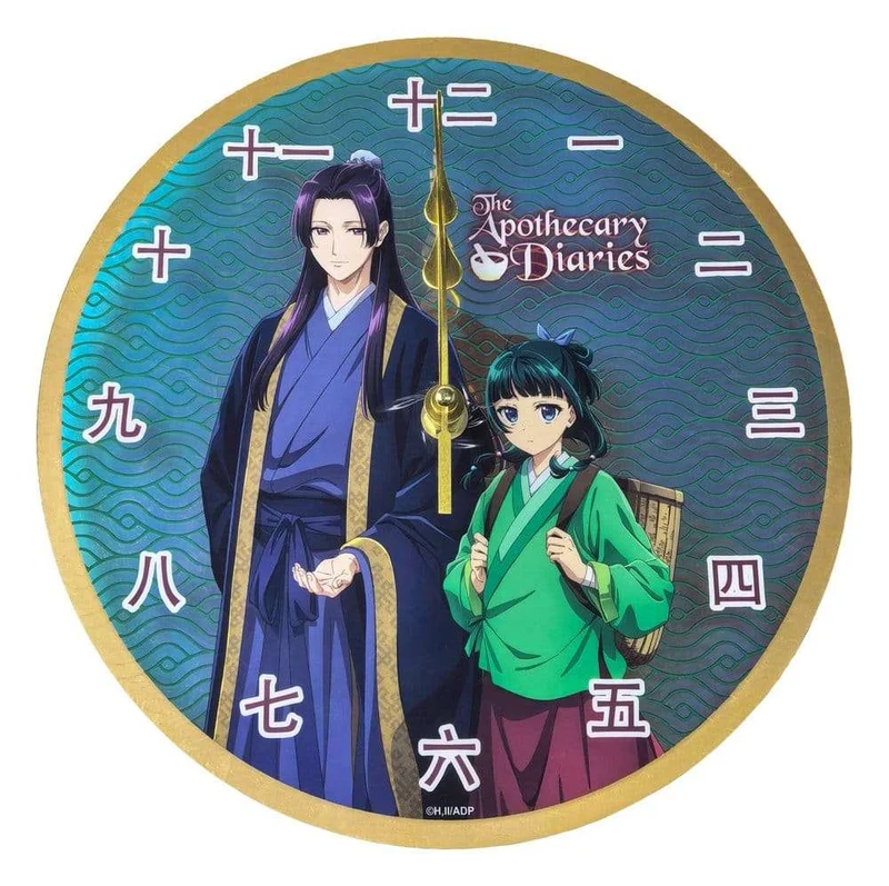 The Apothecary Diaries Väggklocka i akryl Maomao & Jinshi Holographic 24 x 24 cm