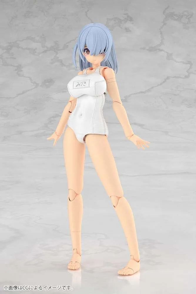 Frame Arms Girl Plastic Model Kit Mizuki School Swimsuits White Ver. 16 cm