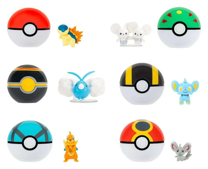 Pokémon Clip 'n' Go minifigurer och Poké Balls ver. 23 assortering (6)