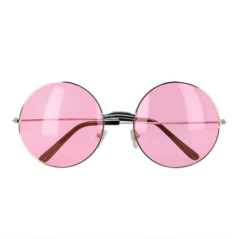 Solglasögon, runda rosa oversized