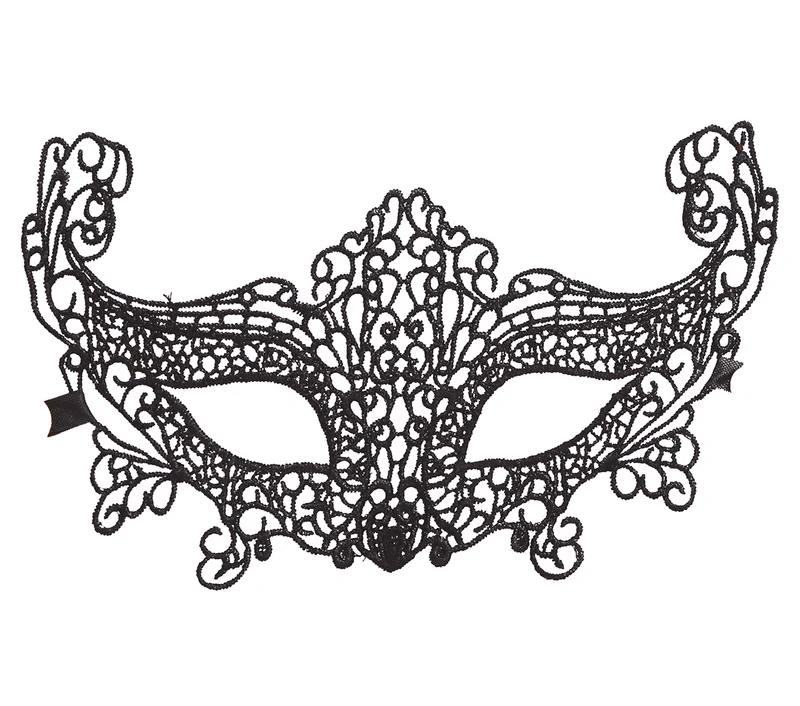 Ögonmask, Embroidered black