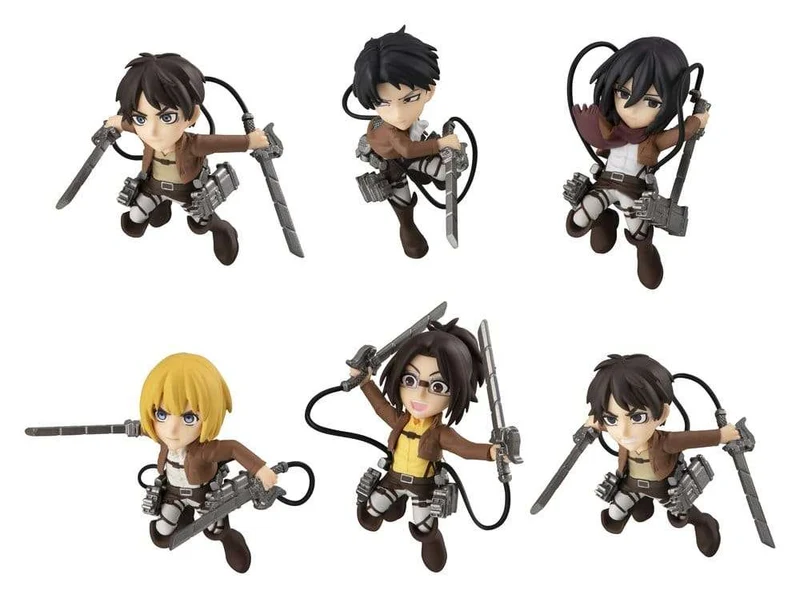 Attack on Titan Tobimas minifigurer Blind Box-assortment (6)