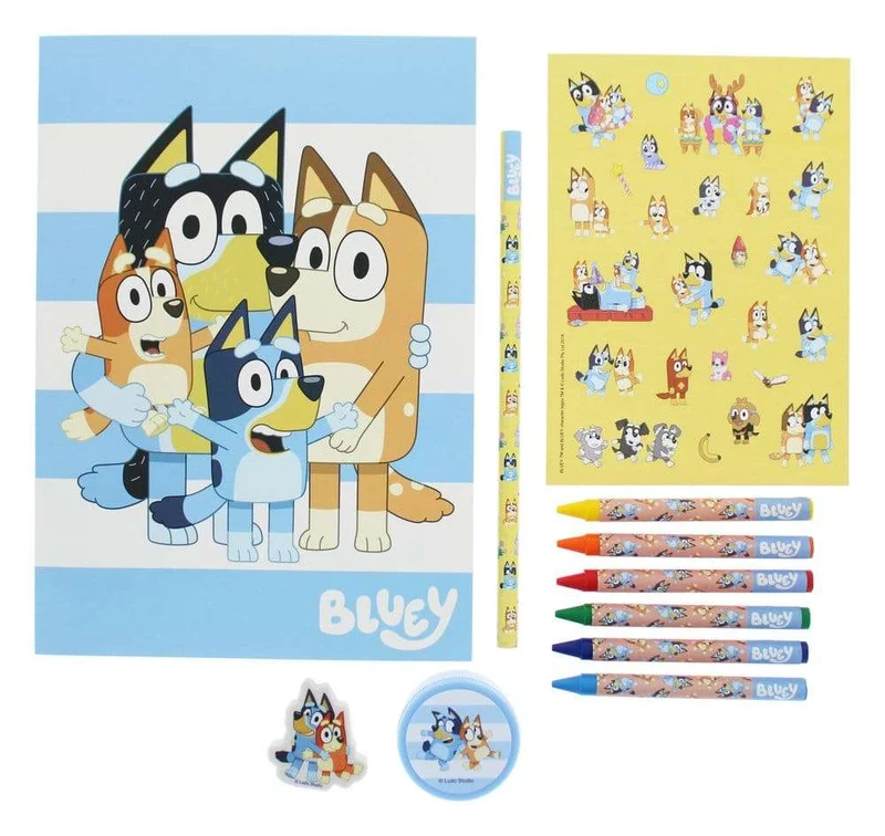 Bluey 11-delars set med skrivartiklar