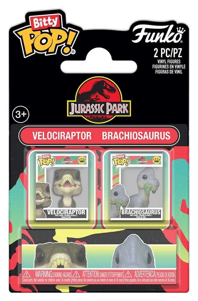 Jurassic Park Bitty POP! Figur 2-Pack Velociraptor & Brachiosaurus 2 cm