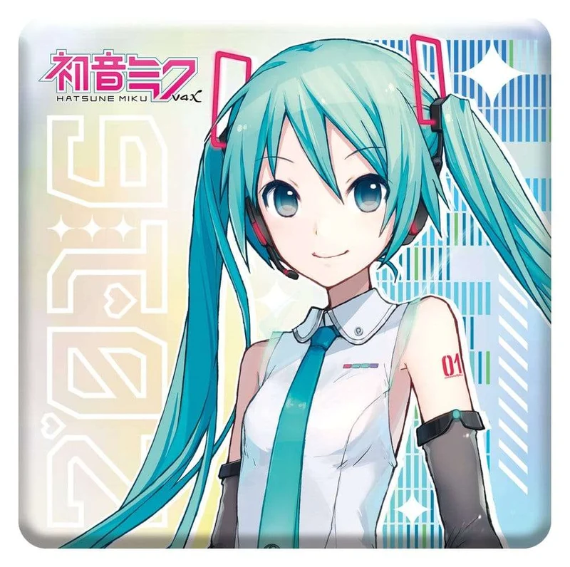 Hatsune Miku Holografisk Badge V4X 10th Anniversary Rainbow Limited Edition 8 cm