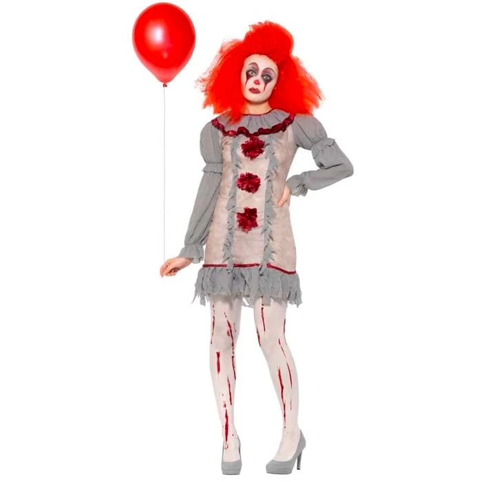 Dräkt, vntage clownklänning M