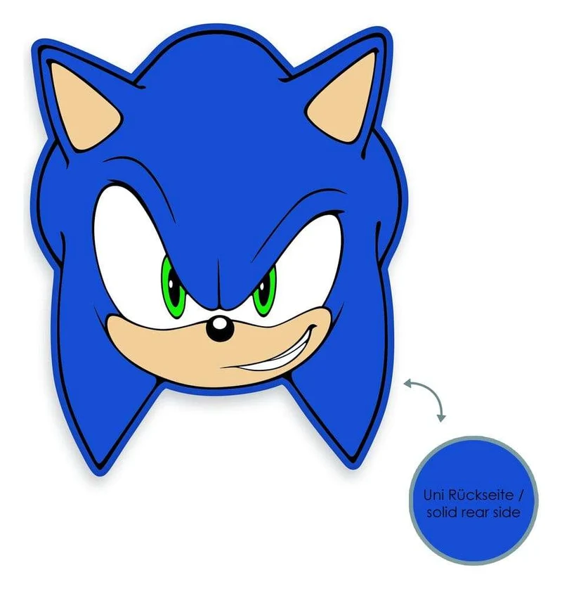 Sonic-kudde – Sonic Head 36 cm