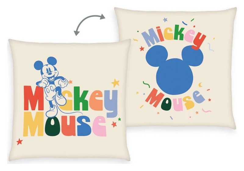 Disney Soft Velboa-kudde Mickey Mouse 40 x 40 cm