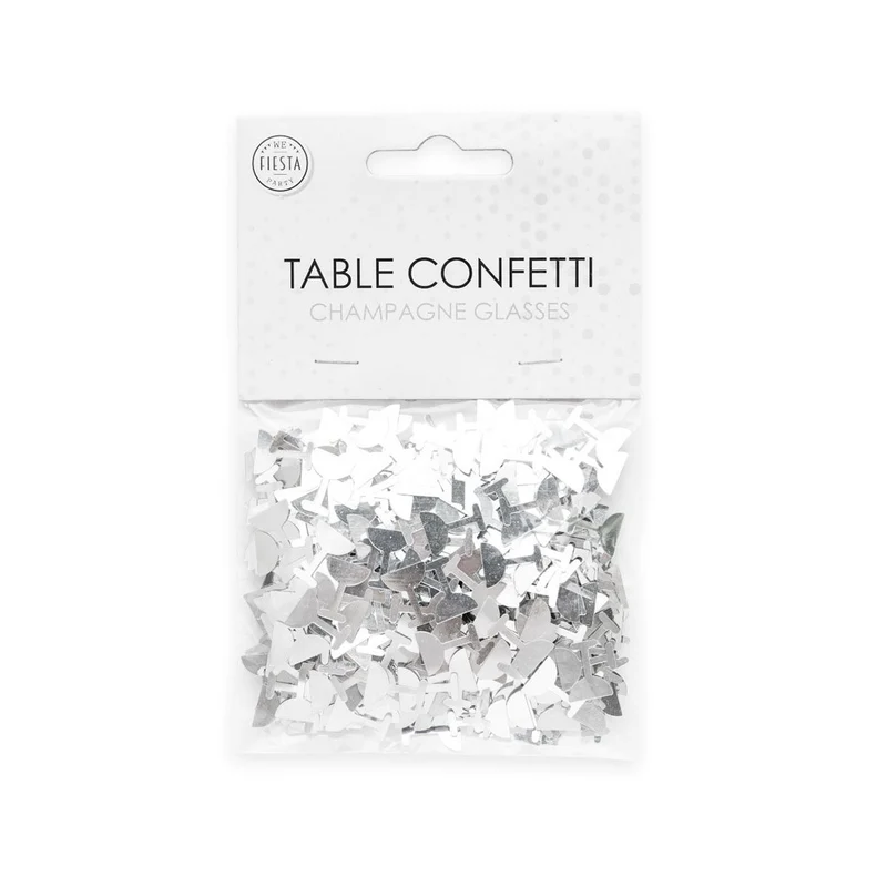 Bordskonfetti, Champagneglas silver 14 g