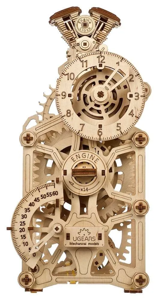 Ugears 3D-träpussel Engine Clock