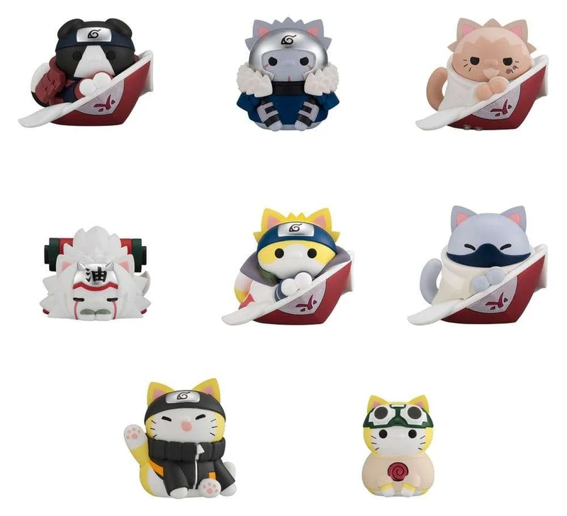 Naruto Shippuden Mega Cat Project Nyaruto! Mini Figures The bond between master and disciple ver. Blind Box-assortment (8) (Repeat)