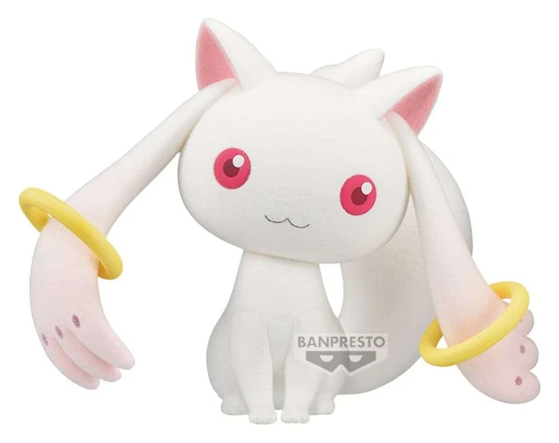 Puella Magia Madoka Magica the Movie Fluffy Puffy PVC-figur Kyubey & Bebe ver. A Kyubey 7 cm