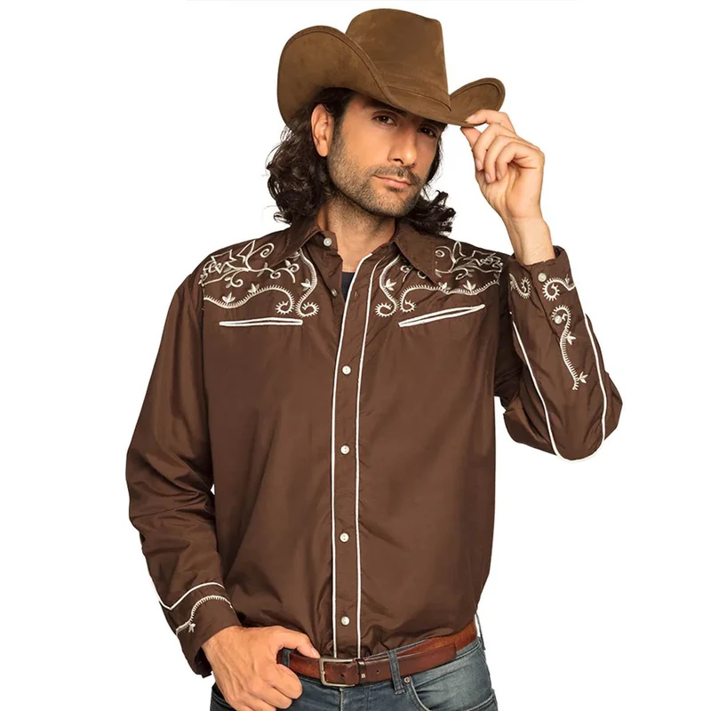 Cowboyskjorta, brun