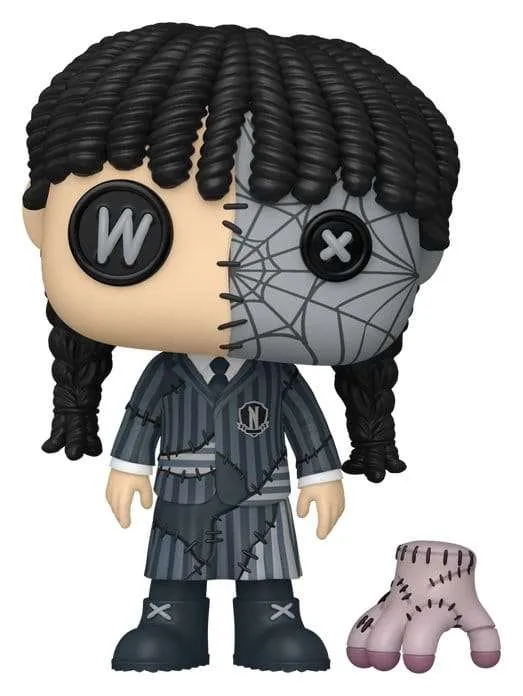 Wednesday POP! Television Vinyl Figure Patchwork: Wednesday with Thing 9 cm