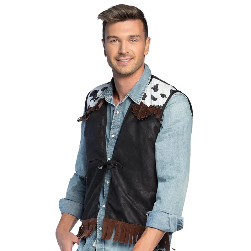 Cowboyväst, svart L/XL