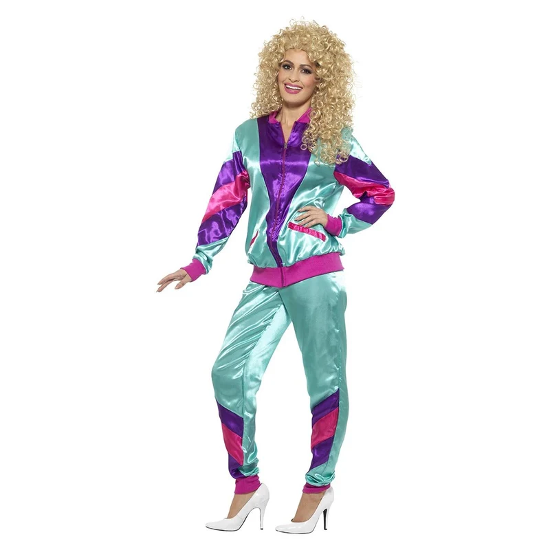 Träningsoverall, 80s fashion lila S