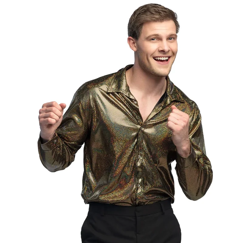 Discoskjorta, guld